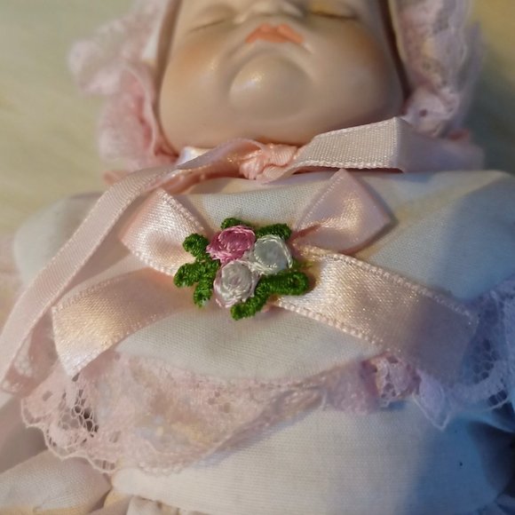 Vintage Porcelain Baby Doll Stuffed Body - Picture 7 of 7